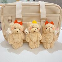 Pendentif ours blush fait à la main créatif mignon poupée en peluche dessin animé jointure ours saisir machine poupée sac porte-clés