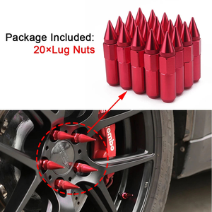 20PCS Aluminum Spike Lug Nuts M12x1.5/M12x1.25 60mm Extended Racing Wheel Nuts 60° Cone Seat Removable Spike Cap Multi Colors - Product Image 6