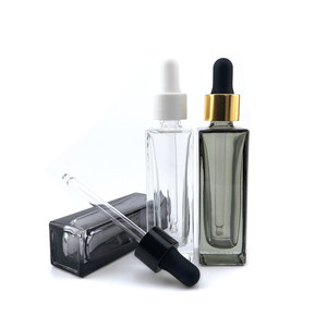 Noir Rectangulaire rectangle givré <span class=keywords><strong>10</strong></span> <span class=keywords><strong>ml</strong></span> 30ml 2oz plat épaule carré d'olive en <span class=keywords><strong>verre</strong></span> bouteille d'huile essentielle avec <span class=keywords><strong>pipette</strong></span> compte-gouttes - Product Image 5