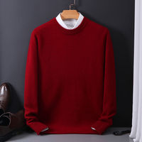 Pull à col rond pour homme, personnalisable, tricoté, sous-vêtement respirant en spandex/coton, nouveauté pour l'automne-hiver
