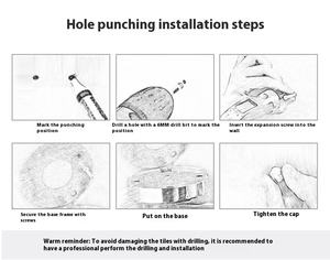 高級タッチスイッチ両面拡大電子折りたたみテーブルフレーム壁掛け延長可能LEDライト化粧品ミラー - Product Image 6