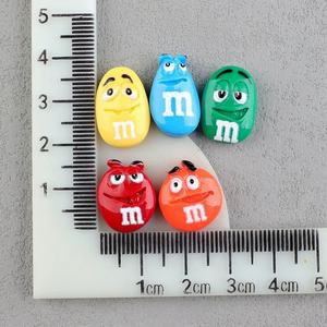 Kawaii Fun <span class=keywords><strong>M</strong></span> Bean Chocolate resina accesorios DIY teléfono caso resina encantos resina caramelo para Decoración - Product Image 6