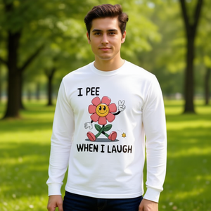 T-shirt à manches longues « When I Laugh Embarrassing Humor » - Product Image 3