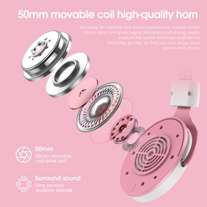 <span class=keywords><strong>Onikuma</strong></span> หูฟังสำหรับเล่นเกมแบบมีสาย LED แมวสีชมพู <span class=keywords><strong>X10</strong></span>พร้อมไมค์และอะแดปเตอร์รถยนต์แบบถอดออกได้สำหรับเล่นเกมและเล่นเกม - Product Image 3