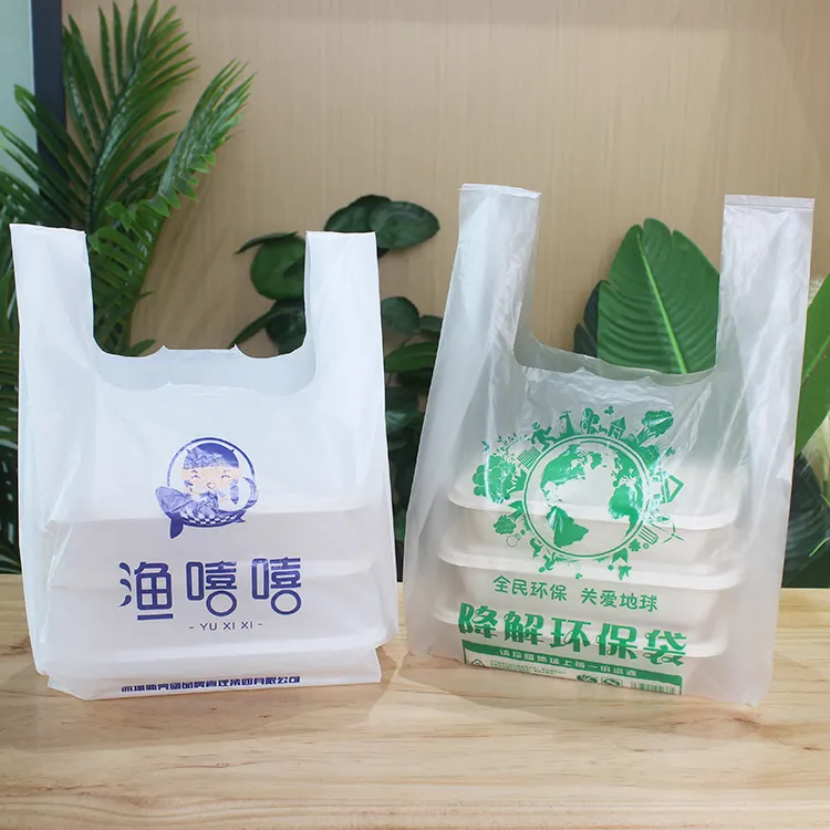 LOKYO take away packaging bag biodegradable disposable custom plastic bags wholesale