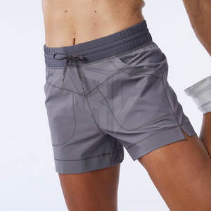 2024 Summer Mid-Waist Athletic Shorts Women Custom Logo Pocket Decoration Breathable Fleece Fabric Casual <b>Drawstring</b> Design High - Product Image 4