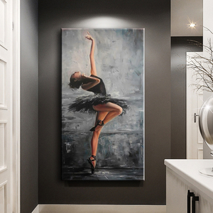 Elegante Dipinto su Tela di Ballerina, Arte Moderna, Poster e Stampe, Quadri da Parete per Soggiorno, Decorazione Casa - Product Image 4