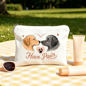 Cosmetic Bag and Toiletry Pouch Paw Print Makeup Bag for Mom, Daughters, Friends, Ideal <b>Gifts</b> for <b>Travel</b> and Birthdays - Product Image 1