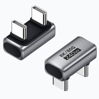 Adaptateur de données USB4.0 PD240W à charge rapide, connecteur en U, 80 Gbps, Type C mâle vers femelle, convertisseur USB C multifonctionnel, 8K UHD
