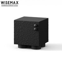 WISEMAX FURNITURE Table de chevet en bois massif, design rétro moderne, table de chevet avec tiroir pour chambre à coucher, villa, meubles de maison