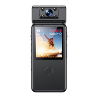 Mrobo D9 1080P Vücuda Takılabilir Kamera, 180 °   Döndürülebilir Lensli, Kızılötesi Gece Görüşlü, Sesli ve Görüntülü Kayıt Cihazı, Arka Klipsli