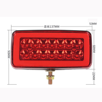 12V/24V Lichtleiter-LED-LKW-Rücknebelleuchte, Sequentielle Stroboskop-Blinkleuchte Blinkende Dual-Mode-Sicherheitslampe