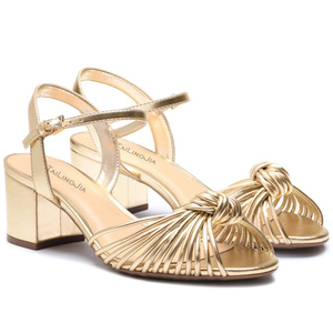 Nuovo arrivo Multi colore <span class=keywords><strong>oro</strong></span> annodato blocco <span class=keywords><strong>tacco</strong></span> cinturino alla caviglia <span class=keywords><strong>sandali</strong></span> punta tonda abito da festa Strappy tacchi alti - Product Image 6