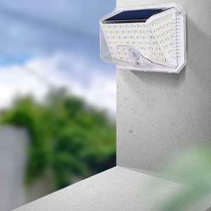 Luce solare a LED con sensore, trasparente, IP65, 200 lumen, a risparmio energetico; ideale per illuminazione esterna e sicurezza - Product Image 1