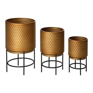 Macetero Metálico con Soporte para Plantas Decorativas de Interior, Hogar, Oficina y Decoración de Interiores Comerciales - Product Image 1