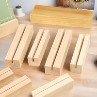 Support de calendrier en bois de hêtre de haute qualité de la marque FQ, support de photo, support de carte de visite, support de carte de menu en bois, base en bois