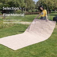 Tapis de pique-nique durable en tissu Oxford PTGE BK-058, imperméable, résistant à l'humidité, antidérapant, épaissi, portable, style Ins, non tissé, pour camping en extérieur