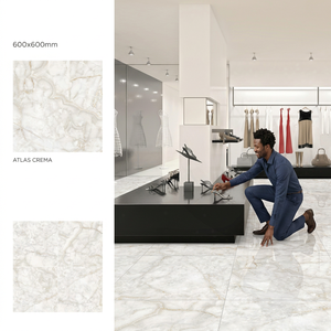 Baldosas de Porcelana con Efecto Mármol Natural Breccia, 600x600mm, Revestimiento Cerámico Esmaltado - Product Image 4