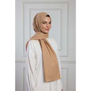 Pure Cotton <b>Scarf</b> Latte Woven Breathable Modest Women Casual Daily Wear - Product Image 1
