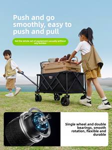 Легкая Портативная Складная Тележка для покупок, колеса для кемпинга, складная тележка для автомобилей - Product Image 4