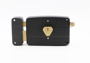 <span class=keywords><strong>Serrure</strong></span> murale <span class=keywords><strong>horizontale</strong></span> personnalisée noire en cuivre massif, <span class=keywords><strong>serrure</strong></span> de porte extérieure de haute qualité pour portail et porte de jardin - Product Image 3