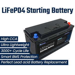 12V 90Ah 锂电池汽车启动电池，带电量显示，极寒性能卓越，1100CCA 高放电，适用于越野车 - Product Image 1