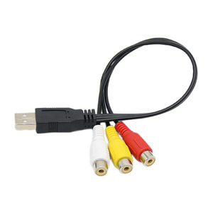 สายเคเบิลเสียงและวิดีโอ USB ชายต่อ RCA AV หญิง พร้อมหัวต่อ 3RCA สำหรับเชื่อมต่อกับกล่องรับสัญญาณ - Product Image 3