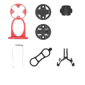 Yueli Cyclingbox <b>Bicycle</b> Computer Mount Aluminum Alloy Handlebar Bracket Lightweight Black Red Titanium - Product Image 1