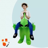 Costume de Mascotte Gonflable Alien de Dessin Animé, Accessoire d'Ambiance pour Fête, Événement Festif, Déguisement Cosplay