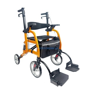 New List Aluminum Alloy Folding <b>Rollator</b> <b>Walker</b> Senior Portable Disabled Walk Helper 4-wheels Scooter for Elderly People - Product Image 1