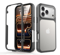 Coque de téléphone 2-en-1 antichoc en acrylique TPU+PC pour iPhone 18 Pro Max et iPhone 17 Pro Max – Housse de protection anti-chute