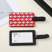 Étiquettes de bagages en PVC à motif animalier de dessin animé, pendentifs d'identification créatifs anti-perte pour valises de voyage