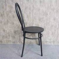 Vente en gros de meubles d'extérieur aux motifs antiques chaise en fer noir industriel vintage hôtel bistro café restaurant salle à manger