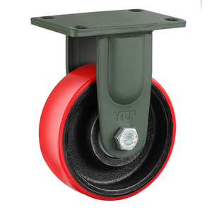 1000kg <span class=keywords><strong>8</strong></span> Zoll Extra Heavy Duty PU auf Gusseisen Lenk rollen Doppel kugellager - Product Image 2
