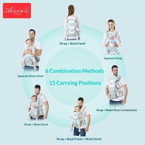 <span class=keywords><strong>Marsupio</strong></span> Porta Bebè con Seduta Frontale, Strumento Multifunzionale per Tenere il Bambino, Sedile Universale in Cotone per Tutte le Stagioni - Product Image 2