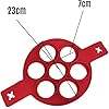 Molde de Silicona para Panqueques, Circular, 7 Cavidades, para Sartén, Inducción, Fácil de Limpiar, Rojo, S.C. E COMMERCE SC-X8-0001 - Product Image 3