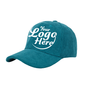 Sombreros de béisbol de pana cálidos para hombre con ribete de felpa y correa ajustable Color sólido para ciclismo y montañismo al por mayor - Product Image 1