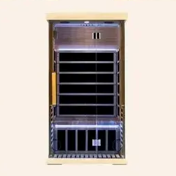 Sauna infrarouge Bluetooth pour la maison avec haut-parleur, en bois de pruche canadien massif, design moderne, pour appartement, éclairage électrique <span class=keywords><strong>7</strong></span> couleurs - Product Image 3