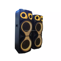 2.0 tour en bois haut-parleur professionnel avec microphone home cinéma