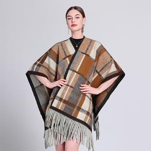 Top qualité hiver femmes <span class=keywords><strong>Plaid</strong></span> laine Pashmina grand châle acrylique <span class=keywords><strong>très</strong></span> épais cachemire écharpe pour les femmes garder au chaud pour la vente en gros - Product Image 1