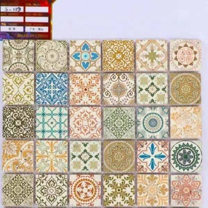 Ngoài trời Gạch Mosaic 300*300 mét hồ bơi gốm Gạch Mosaic Sứ đánh bóng Gạch Mosaic cho hồ bơi trang trí — ảnh 1