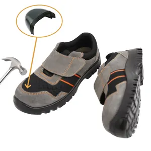 Sepatu pelindung kerja, sepatu keselamatan untuk industri, sepatu pelindung jari kaki baja anti tusukan kustom