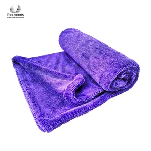Asciugamano per auto da 1400 gsm asciugamano per asciugatura auto coreano asciugamano per asciugatura in microfibra con anello attorcigliato