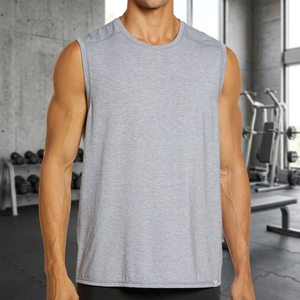 Débardeur à capuche pour homme 2025 – Coton respirant de haute qualité à séchage rapide, design OEM durable, prix bas, tendance, sans manches, pour l'extérieur - Product Image 2
