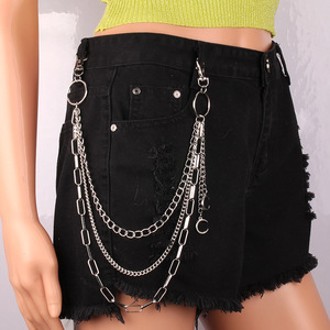 <b>Moon</b> <b>Ring</b> Multi Layer Pants Chain Zinc Alloy Waist Chain Nightclub Hip Hop Rock Style - Product Image 5