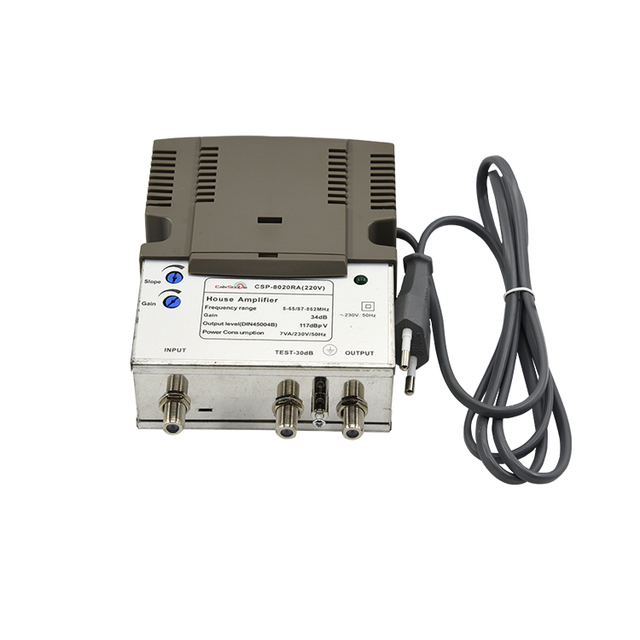 CATV House Amplifier  CSP-8020RA High Quality Supplied with Plug-in Links 1 Output FTTH Catvscope