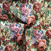 Tissu Jacquard Vintage en Stock à Prix Avantageux, 35% Coton & 65% Polyester, Grammage Lourd pour Robes, Rideaux, Vêtements, Sacs pour Filles