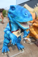 Orchestre de dinosaures animatroniques personnalisé pour parc d'attractions, groupe de musique interactif amusant avec dinosaures animatroniques à vendre