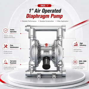 Pompe pneumatique à double diaphragme en acier inoxydable 304/316/316L de 1 pouce (25 mm) pour le transfert de <span class=keywords><strong>carburant</strong></span>, d'huile et d'eau - Product Image 1