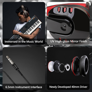 Casque Audio Filaire Professionnel pour Musique, Gaming, DJ, Studio, Enregistrement, Orgue Électronique, <span class=keywords><strong>Piano</strong></span>, Guitare et Table de Mixage - Product Image 4